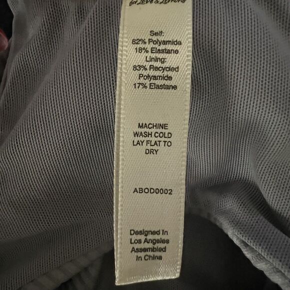 FOR LOVE & LEMONS Ribbed Cutout Bodysuit Grey Keyhole Thong Sexy Size Small R23 - Picture 5 of 6